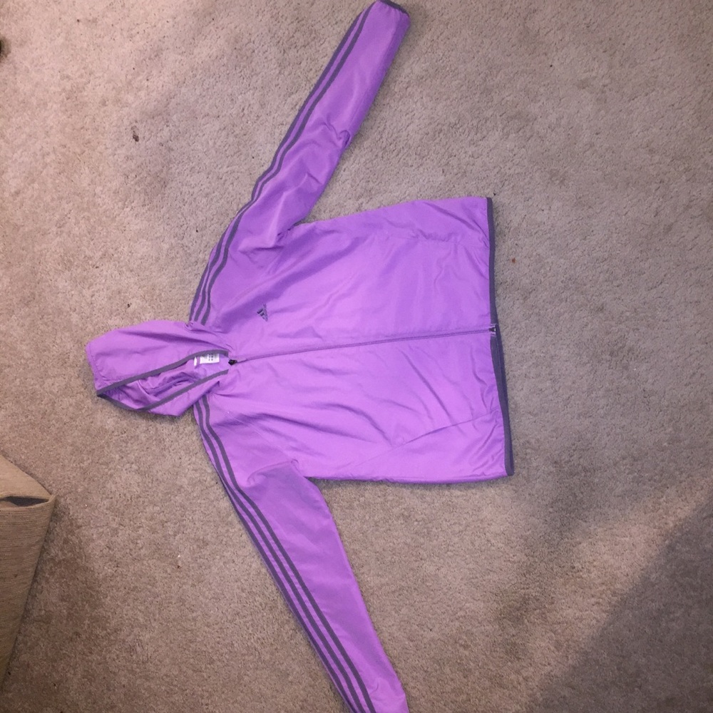 Purple adidas windbreaker